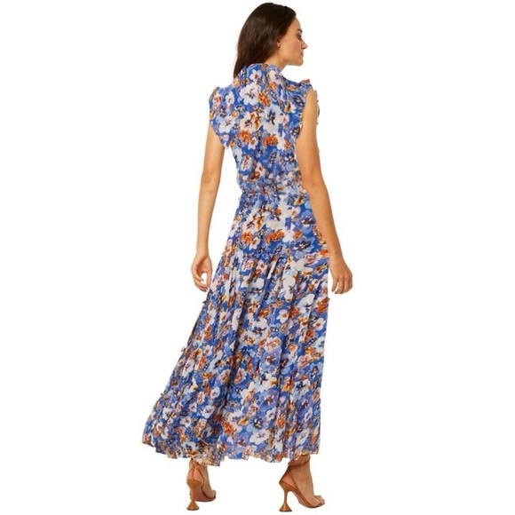 MISA Los Angeles Trina Blue Pansy Floral Sleeveless Maxi Dress BRAND NEW Size XS - Picture 6 of 7